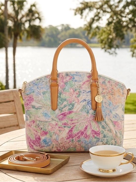 Brahmin Handbags - Authentic Brahmin Creme Talitha Large Duxbury Satchel Multicolor